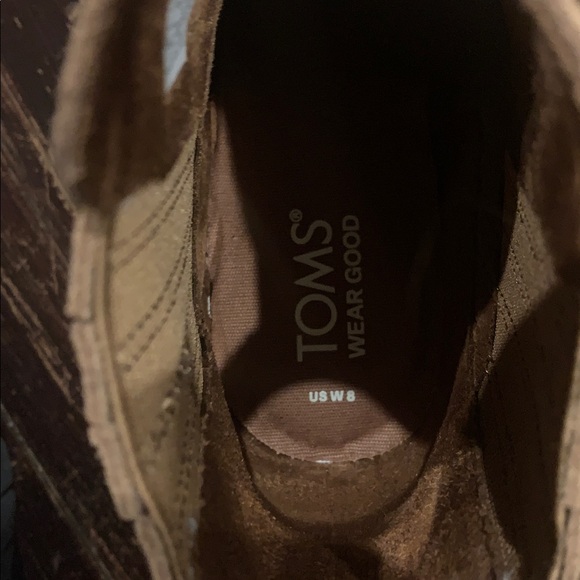 Toms Brown Sugar Suede Ankle Booties Size 8 - Picture 4 of 6